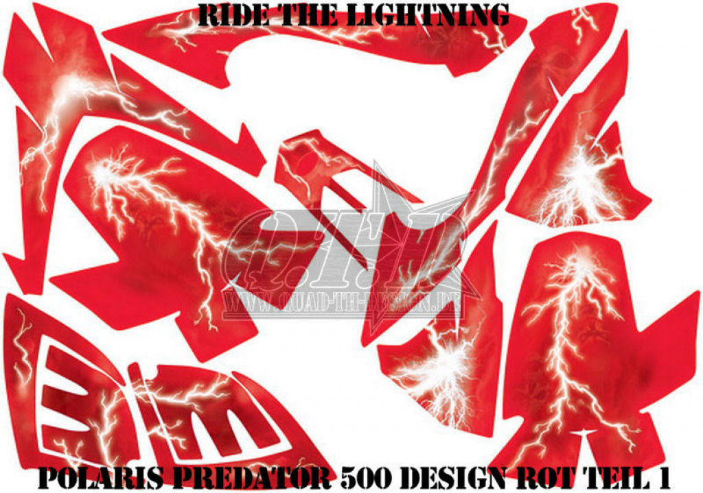 Ride the Lightning Red für Polaris Predator 500